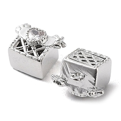 Rack Plating Brass Micro Pave Cubic Zirconia Pendants&nbsp;KK-K333-86P