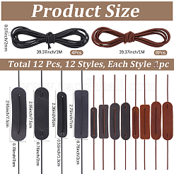 12Sets 4 Sizes Leather Notebook Protective Cover&nbsp;FIND-CP0003-75