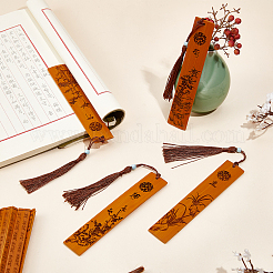 Chinese Style Bamboo Bookmarks&nbsp;AJEW-WH0252-33