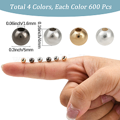 2400Pcs 4 Colors Round CCB Plastic Spacer Beads&nbsp;CCB-PA0001-05C