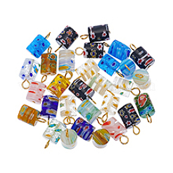30Pcs Millefiori Glass Pendants&nbsp;PALLOY-PH01834