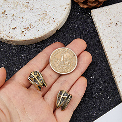 2Pcs Brass European Beads&nbsp;KK-DC0005-18AG