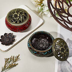 2Pcs 2 Colors Ceramic Incense Burners Holder&nbsp;DJEW-GF0001-78