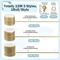 12M 3 Styles 304 Stainless Steel Chains&nbsp;CHS-TA0001-62