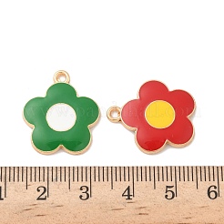 Alloy Enamel Pendants&nbsp;PALLOY-P313-14G