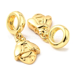 Brass European Dangle Charms&nbsp;KK-M247-01G