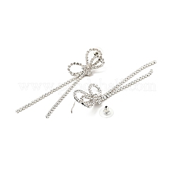 Crystal Rhinestone & Clear Cubic Zirconia Stud Earrings&nbsp;EJEW-C037-01F-P
