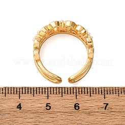Brass Micro Pave Cubic Zirconia Cuff Rings&nbsp;RJEW-A082-01G