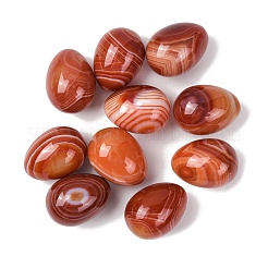 Natural Red Banded Agate(Dyed & Heated) Egg Stone&nbsp;G-L654-H01-01