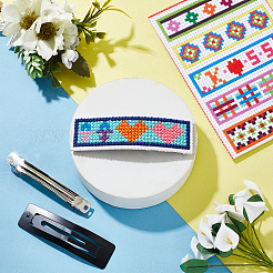 DIY Hair Clips Cross-Stitch Making Kits&nbsp;DIY-WH0304-312