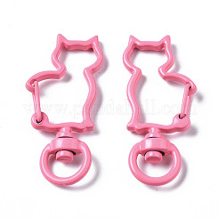 Spray Painted Eco-Friendly Alloy Swivel Snap Hooks Clasps&nbsp;PALLOY-T080-16J-NR