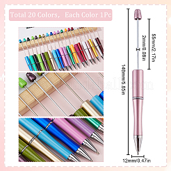 20Pcs 20 Colors ABS Plastic Ball-Point Pen&nbsp;AJEW-SC0003-05