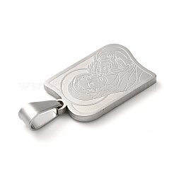 Non-Tarnish Mother's Day Theme 304 Stainless Steel Pendants&nbsp;LS-STAS-D069-01A-P