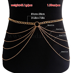 Alloy Curb Chain Tassel Multi-Layered Waist Chains for Women&nbsp;FS-WG84049-01
