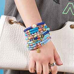 10Pcs 10 Styles Polymer Clay Heishi Beads Stretch Bracelets Sets&nbsp;BJEW-JB05922