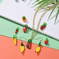 60Pcs 10 Style Handmade Lampwork Pendants&nbsp;LAMP-LS0001-01
