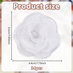 24Pcs 3D Rose Flower Polyester Computerized Embroidered Ornament Accessories&nbsp;DIY-HY0002-58