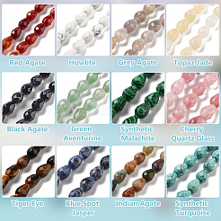 48Pcs 12 Styles Mixed Gemstone Beads&nbsp;G-NB0005-83