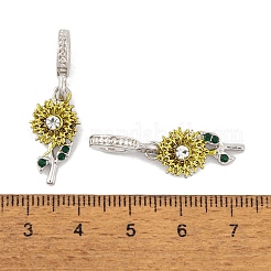 Rack Plating Alloy Crystal Rhinestone European Dangle Charms&nbsp;FIND-C055-04P