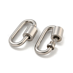 Non-Tarnish 304 Stainless Steel Screw Carabiner Lock Charms&nbsp;STAS-C092-01C-P