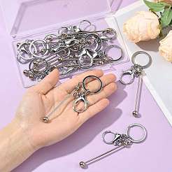 15Pcs Alloy Beadable Keychain Bar Keychains&nbsp;KEYC-FS00048