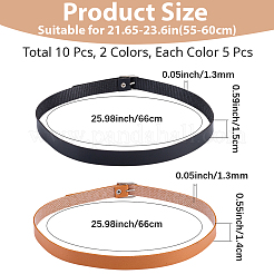 10Pcs 2 Styles PU Leather Hat Band&nbsp;AJEW-CL0002-54