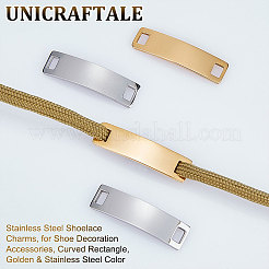 4Pcs 2 Colors 304 Stainless Steel Shoelace Charms&nbsp;STAS-UN0050-21