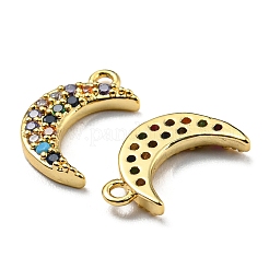Brass Cubic Zirconia Charms&nbsp;KK-O119-08