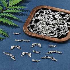 75Pcs 3 Styles Tibetan Style Alloy Fairy Wing Beads&nbsp;TIBEB-FS0001-15