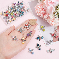 Baking Paint Pearlized Glass Pearl Pendants&nbsp;FIND-PH0008-14