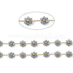 Flower Glass Beaded Chains&nbsp;CHS-P016-41G