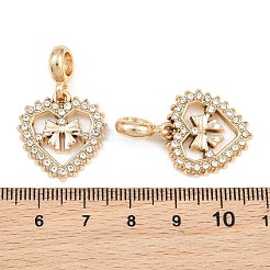 Alloy Crystal Rhinestone European Dangle Charms&nbsp;AL-CBAC2D3-13G