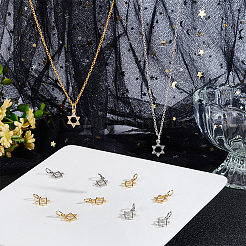 12Pcs 2 Colors Brass Micro Pave Clear Cubic Zirconia Charms&nbsp;KK-UN0004-16