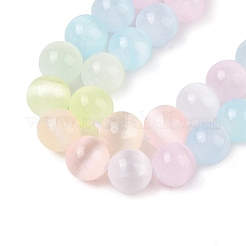Macaron Color Natural Selenite Beads Strands&nbsp;G-C142-01B-10