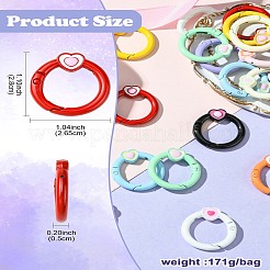 24Pcs 12 Colors Baking Paint Alloy Spring Ring Clasps&nbsp;FIND-CJ0003-44