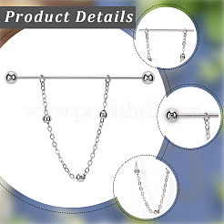 2Pcs 2 Colors Brass Hanging Chain Brooches&nbsp;FIND-GF0006-86