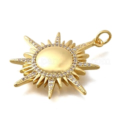 Brass Micro Pave Cubic Zirconia Pendants&nbsp;X-KK-Q043-25G