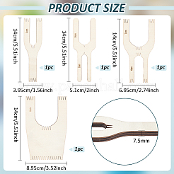 1 Set Wooden Knitting Fork for Hand Loom and Crafts&nbsp;DIY-BC0013-67