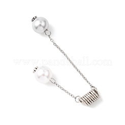 Round ABS Plastic Imitation Pearl Pendants&nbsp;PALLOY-JF04684-01