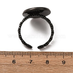 Flower 304 Stainless Steel Cuff Ring Components&nbsp;STAS-P454-05E-B