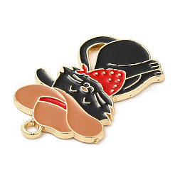 Light Gold Plated Alloy Enamel Pendants&nbsp;ENAM-L041-01D