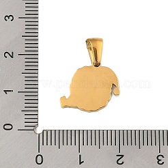 Christmas Theme 304 Stainless Steel Pendants&nbsp;STAS-R007-01Q-G