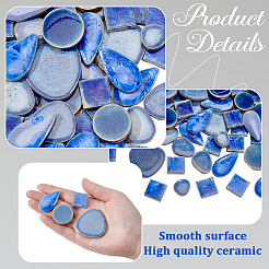 500G 4 Styles Round Porcelain Cabochons&nbsp;DIY-SP0007-69