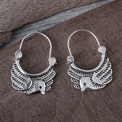 Bird Zinc Alloy Hoop Earrings&nbsp;FS-WG5FA0D-01