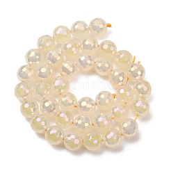 Electroplated Natural Agate Beads Strands&nbsp;G-B191-A07-10mm-02