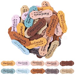 60Pcs 10 Colors Imitation Leather Label Tags&nbsp;DIY-CL0002-12