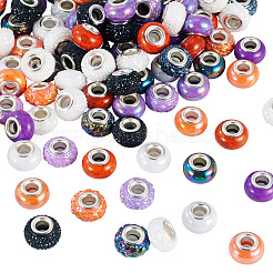120Pcs 12 Colors Opaque Resin European Beads&nbsp;RESI-TA0004-80