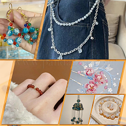 500Pcs 5 Colors Transparent Spray Painted Crackle Glass Beads&nbsp;CCG-PH0001-16