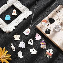 15Pcs 15 Styles Halloween Alloy Enamel Pendants&nbsp;FIND-YW0006-06
