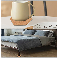 Self-adhesive Cork Coaster&nbsp;AJEW-WH20042-14B